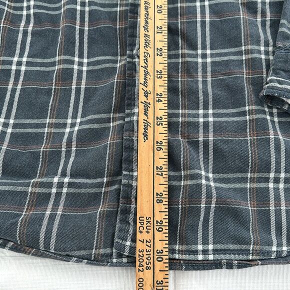 Calvin Klein Jeans Shirt Mens Extra Large Plaid Button Down Distressed 90s Y2K - Picture 8 of 9